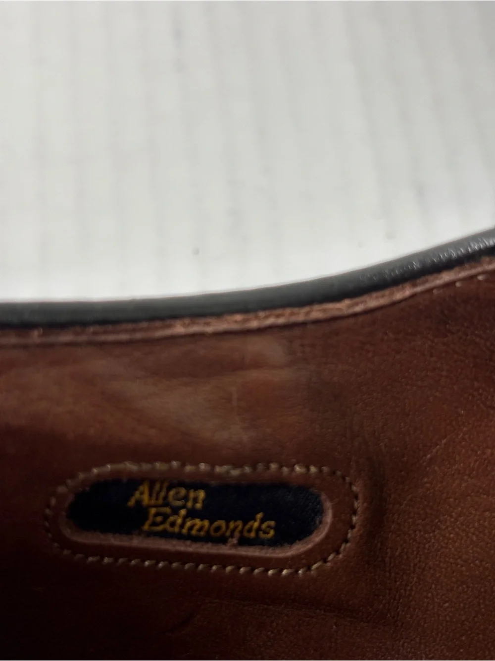 Allen Edmonds Stratton Brouge Cap Toe Oxfords Mens Size 9.5 B Black Leather Sole